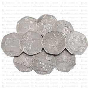 2012 London Olympics 50p Coins Royal Mint Fifty Pence Circulated Coin (Choose your design)