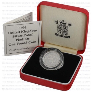 1994 Scottish Lion Scotland One Pound Piedfort Silver Proof Royal Mint Coin Collection Ideal Gift! Perfect Anniversary Birthday Present