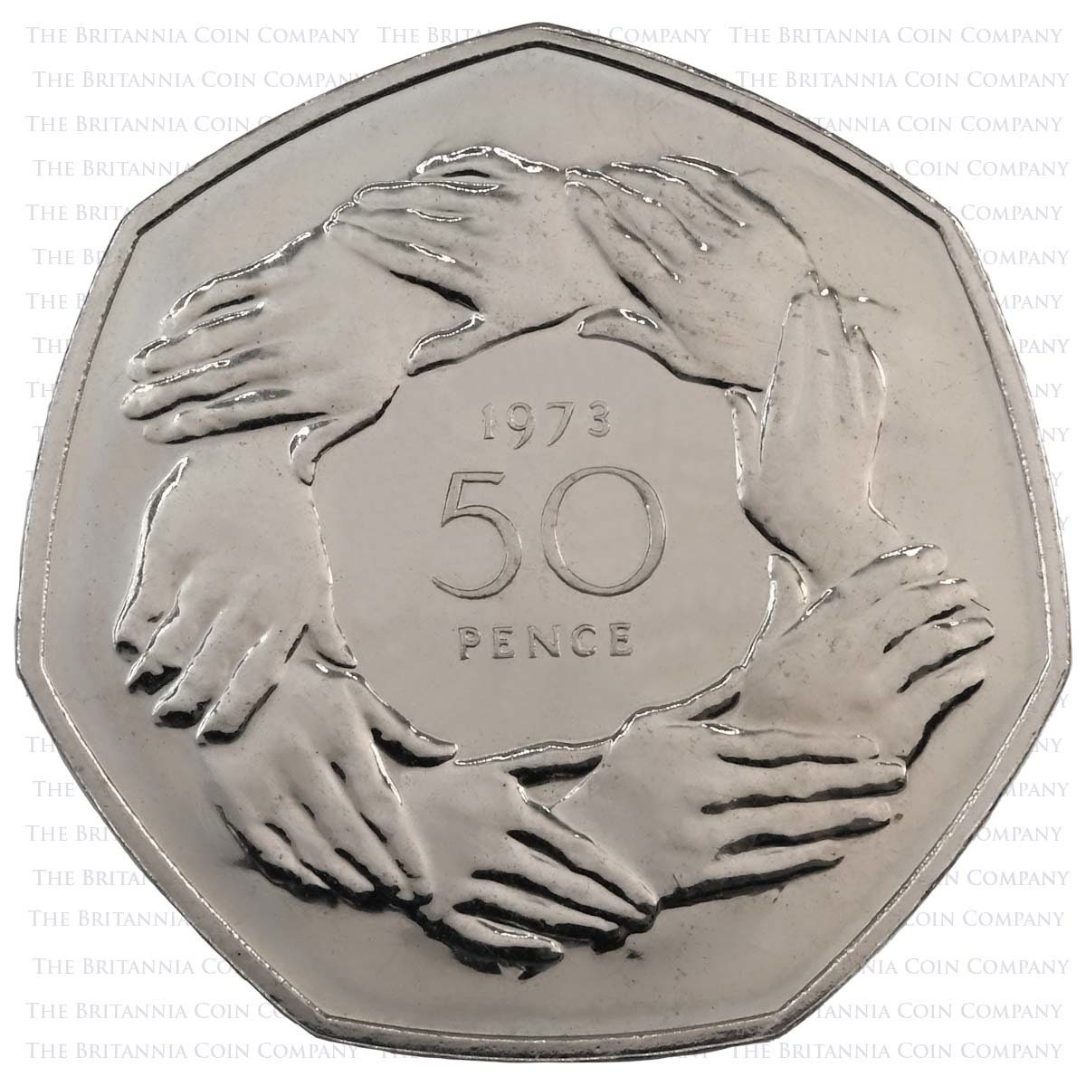 1973年EEC（欧州経済共同体）加盟記念50ペンスプルーフコイン ロイヤル