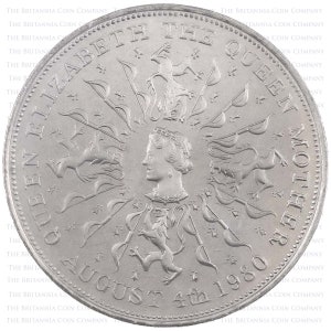 1980 The Queen Mother 80th Birthday Commemorative Crown Coin Royal Mint