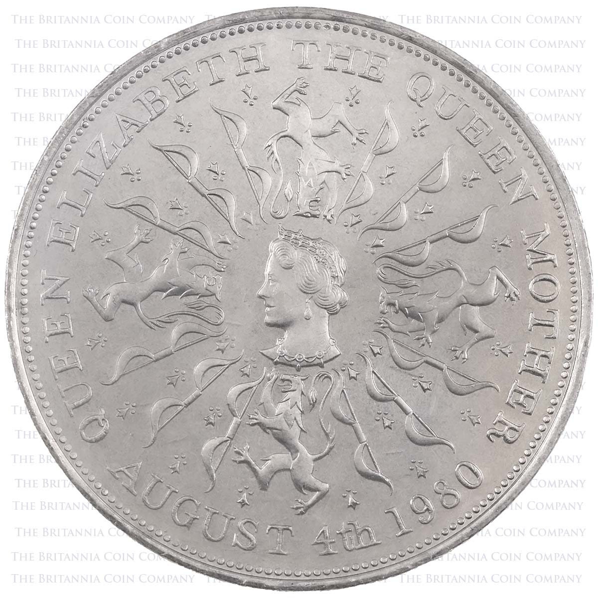 1980年 エリザベス2世女王生誕80周年記念 クラウンコイン ロイヤル