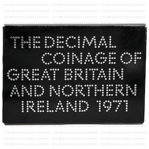 Juego anual de monedas Proof de 6 monedas del Reino Unido de 1971. Primeras monedas decimales de la Royal Mint: 50, 10, 5, 2, 1 y medio penique. ¡Ideal como regalo! Colección de monedas.