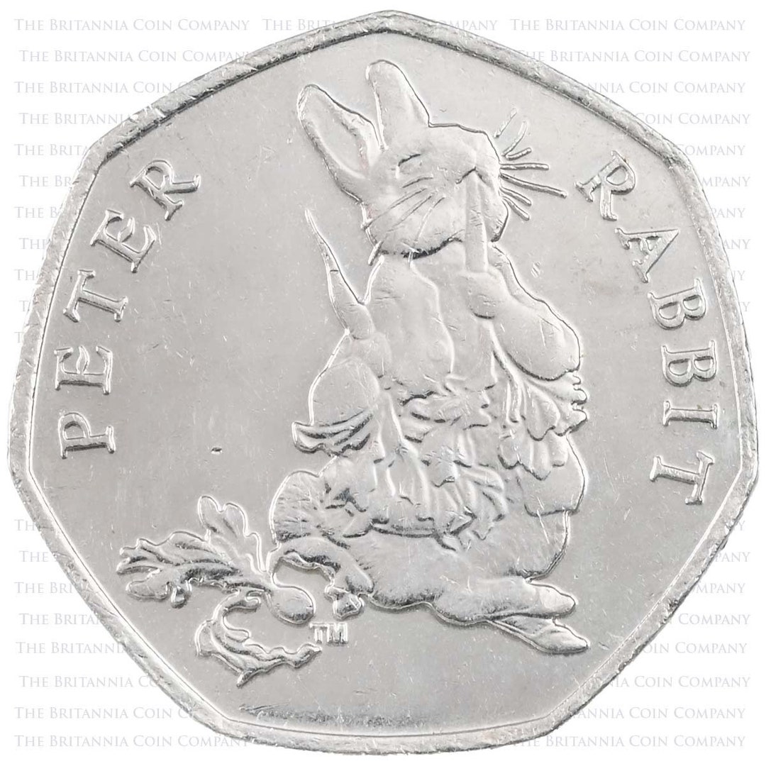 2018 Beatrix Potter Peter Rabbit 50p Coin Royal Mint Fifty Pence Circulated Coins Christmas Gift