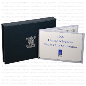 1990 Royal Mint UK 8 Coin Set Coin Collectors Annual Proof Coin Set Ideal Gift! Coin Collection Perfect Presents