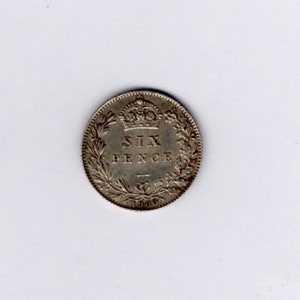 Moneda de seis peniques de plata de ley 925 de la reina Victoria de 1900, regalo de boda coleccionable, moneda de seis peniques de la suerte, regalo de boda