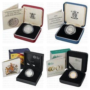 Royal Mint United Kingdom Silver Proof One Pound Coin - Choose Your Year!