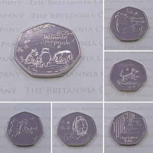 UK 50P Fifty Pence BUnc Coins Brilliant Uncirculated Coins - Winnie The Pooh