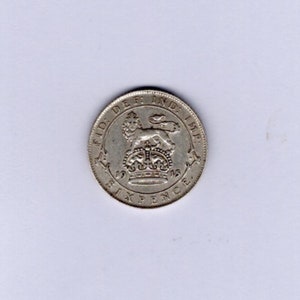 Moneda de seis peniques de plata de 925 de 1915 del rey Jorge V, regalo de boda coleccionable, moneda de seis peniques de la suerte