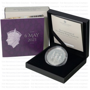 King Charles III Silver Proof Five Pounds 2023 Royal Mint Limited Edition Coronation Merchandise Ideal Gift Perfect Birthday Present