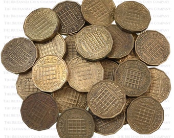1960年と1967年の3ペンス硬貨2枚、エリザベス2世ニッケル真鍮製 - Etsy