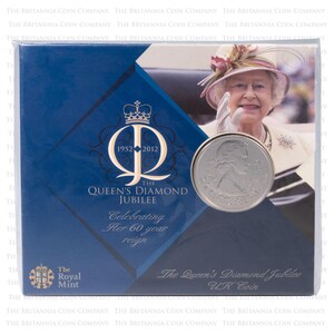 2012 Queen's Diamond Jubilee Brilliant Ocirkulerad Five Pound Crown Royal Mint