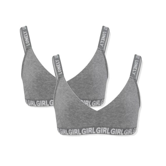 Bras for Teen Girls Girls Basic Wide Strap Bra Young Girls Wide Strap Bra  Girls Training Bra Kids Basic Wide Strap Bra 2 Pack 