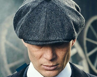 Peaky Blinders-hoed | Bakerboy-pet | Visgraatwol 8 panelen pet | Ierse platte pet | Krantenjongenspet | Tommy Shelby-hoed | Valentijnsdag cadeau