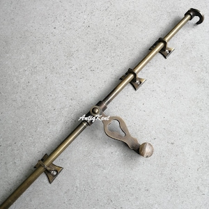 Cremone Bolt Latch Lock, Cremone Bolt for your Interior Shutters, Solid Brass French Cremone Bolt, Antique Style Espagnolette