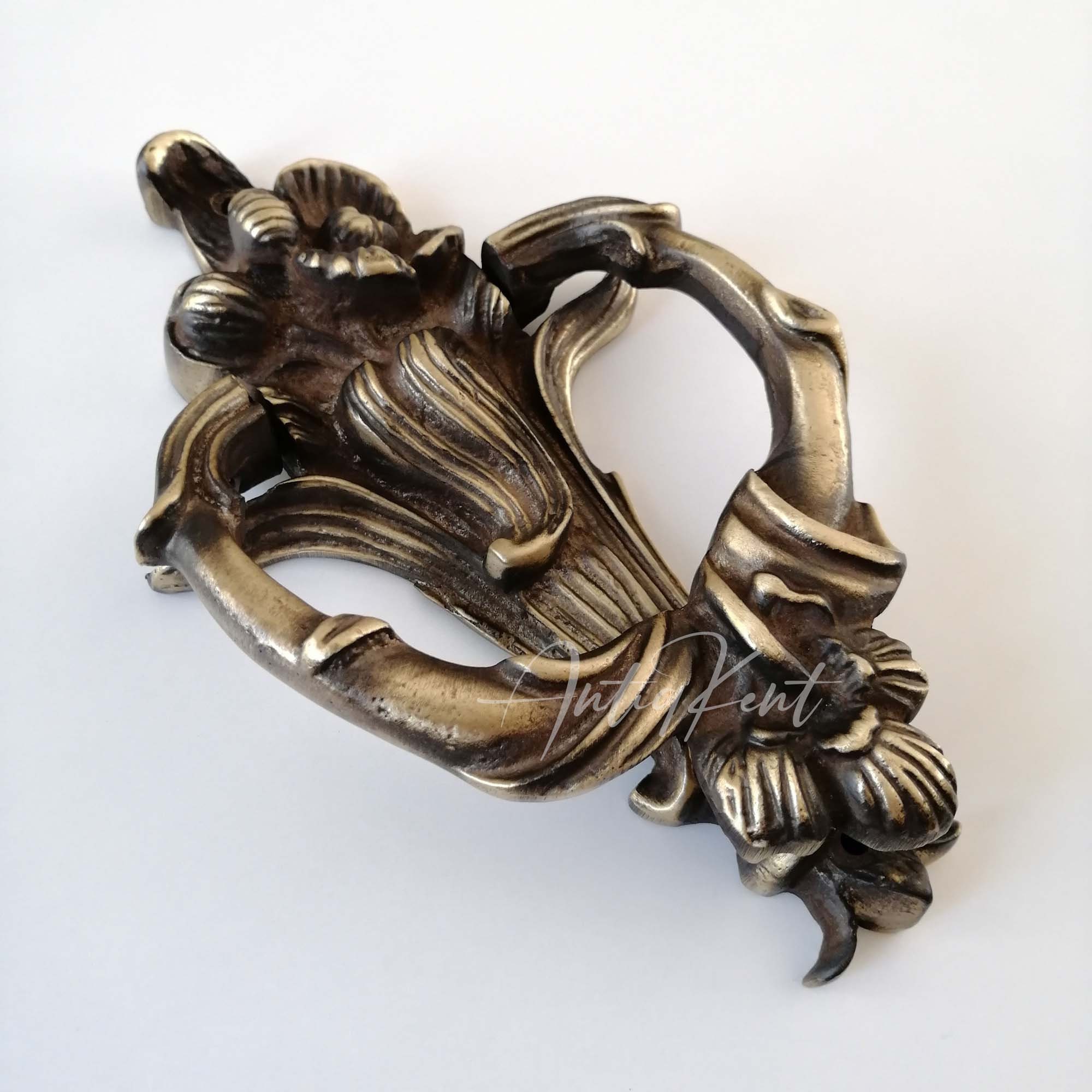 Flower Door Knocker Decorative Door Knocker Handmade Brass Etsy