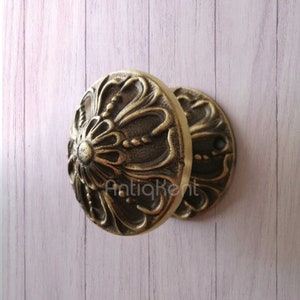 Vintage Style Door Knob, Antique Brass Handmade Door Knob, Ornate Door Knob, Door Knob for Front Door, Door Pull Handle