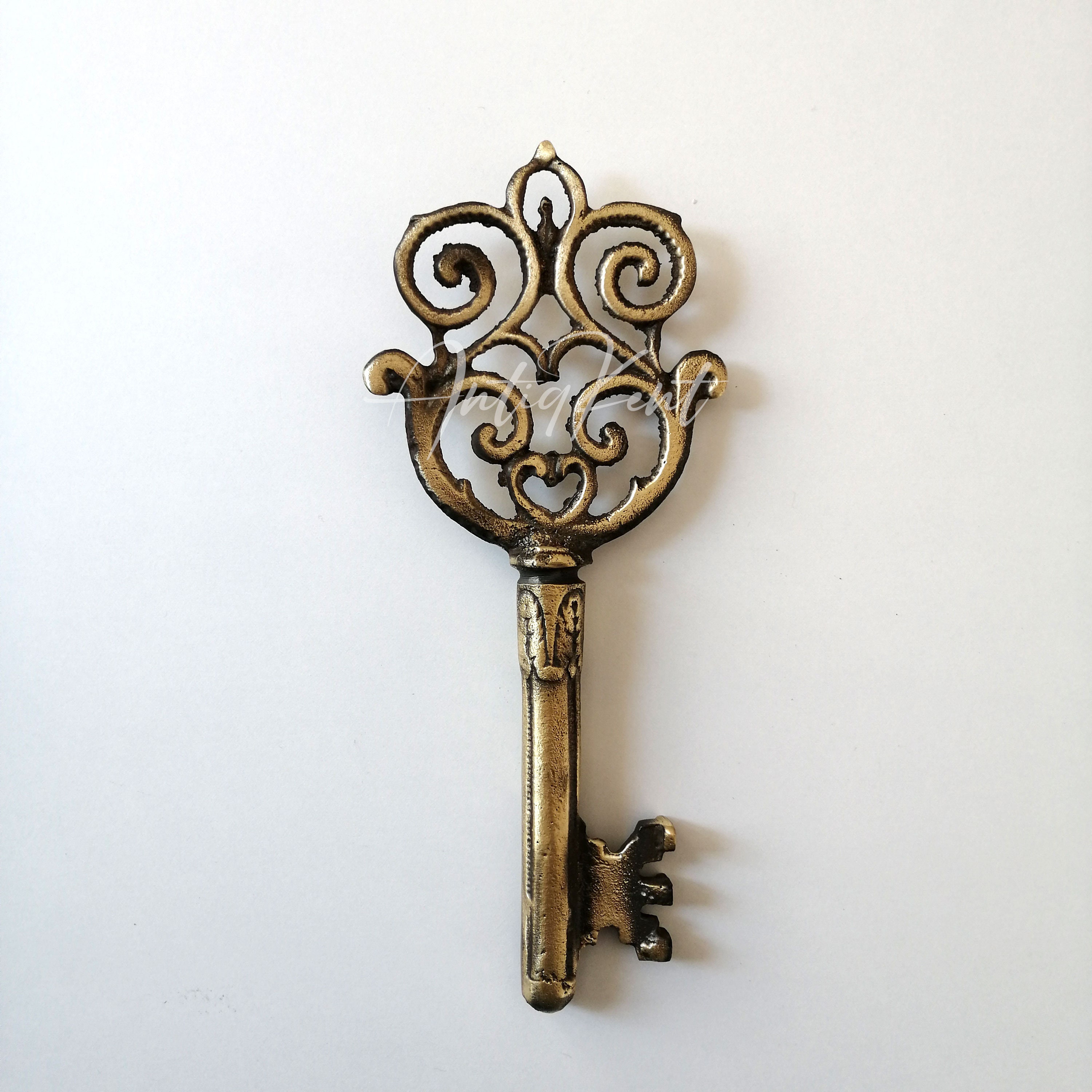 Decorative Brass Key, Ornament Key, Antique Brass Key, Authentic Old