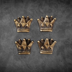 Crown Drawer Knob, Handmade Antique Brass Knob, Decorative Furniture Knobs and Pulls, Dresser Knob, For Kids Room Furniture Knob
