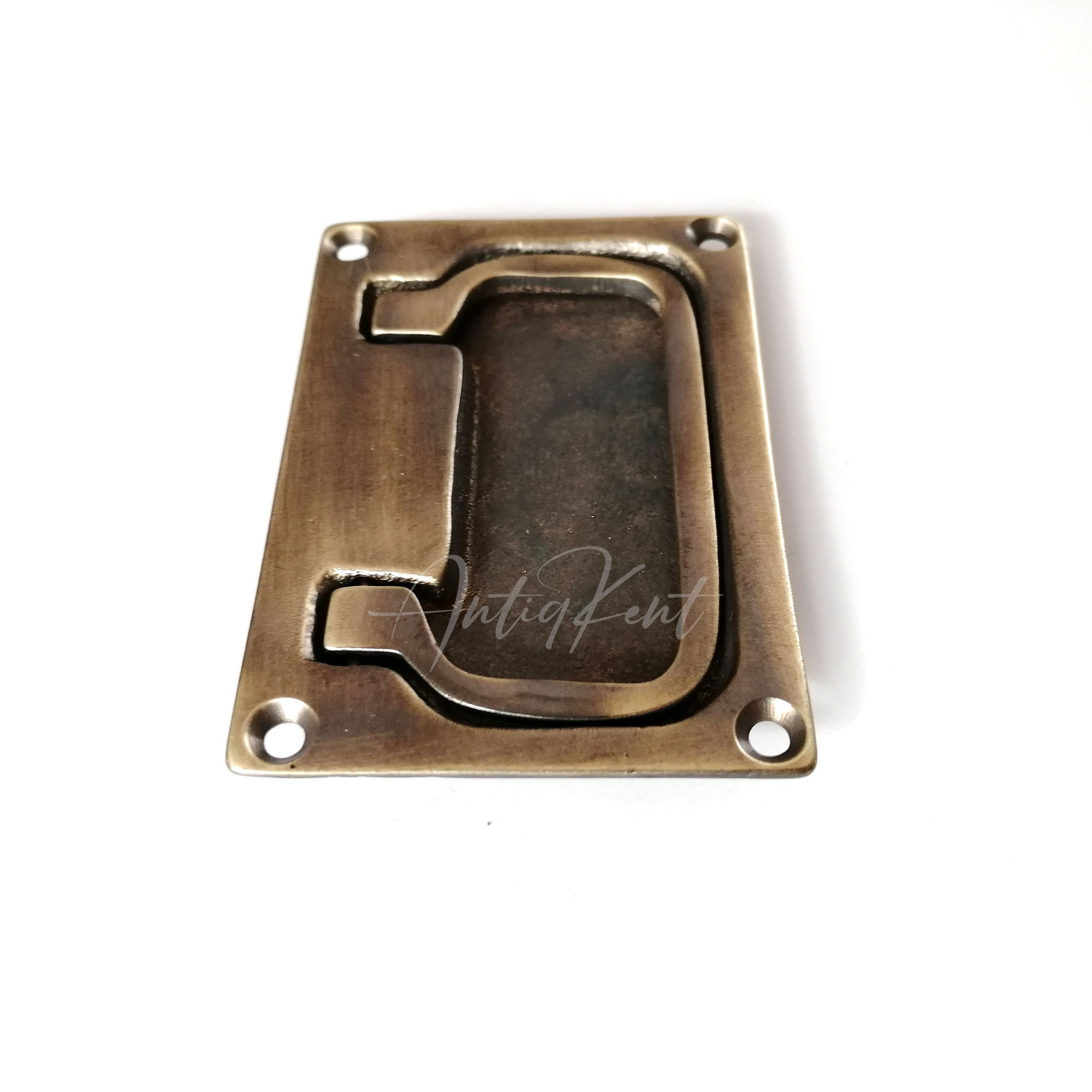 Vintage Flush Lifting and Pull Handle, Solid Brass Recessed Handles ...
