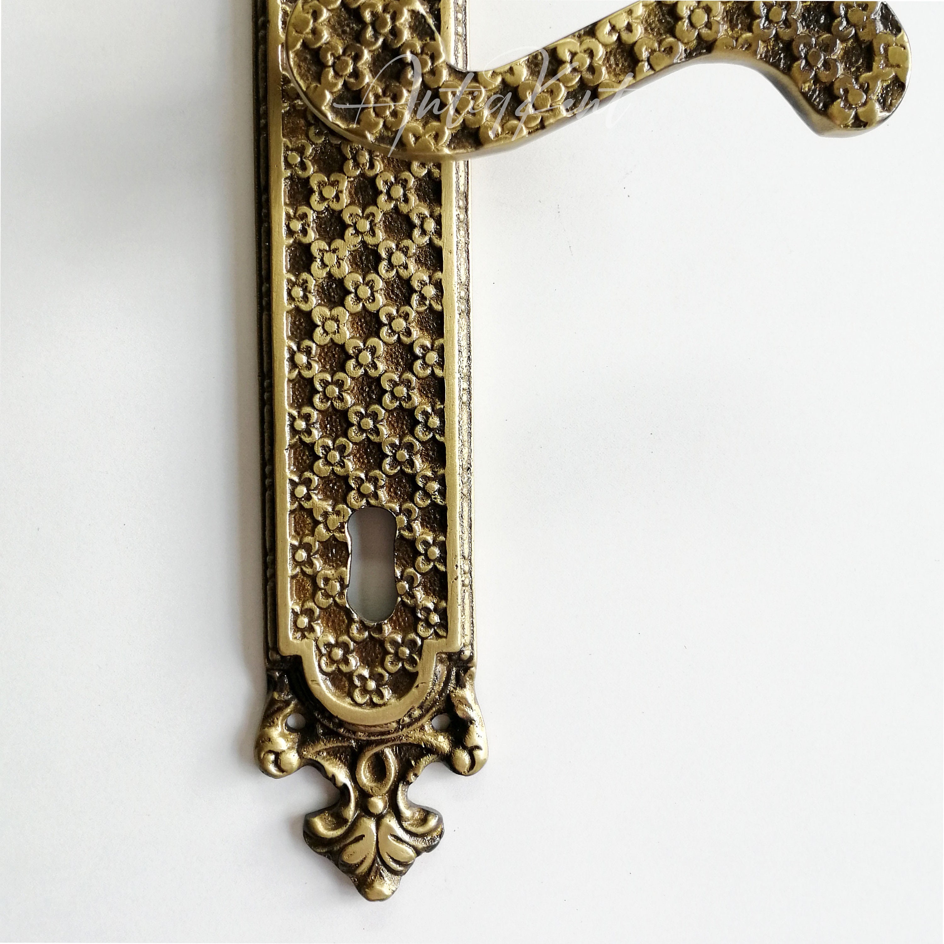 Vintage Style Door Handle Antique Brass French Door Handles - Etsy