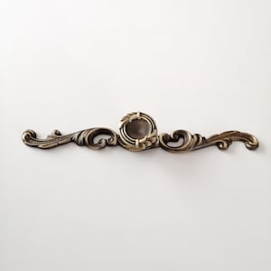 Cast Brass Drawer Knob, Cabinet Knob with Back Plate, Drawer and Dresser Knob, Furniture Pulls