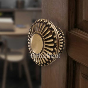 Door Knob, Suflower Door Knob, Vintage Style Cast Brass Entry Door Knob, Dummy  Knob, Antique Brass Door Pulls Handle, Door Hardware