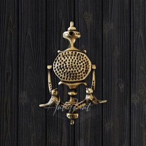Door Knocker With Birds, Antique Brass Vintage Style Door Knocker,  Housewarming Gift, Unique Door Knocker, Cast Brass Door Knockers