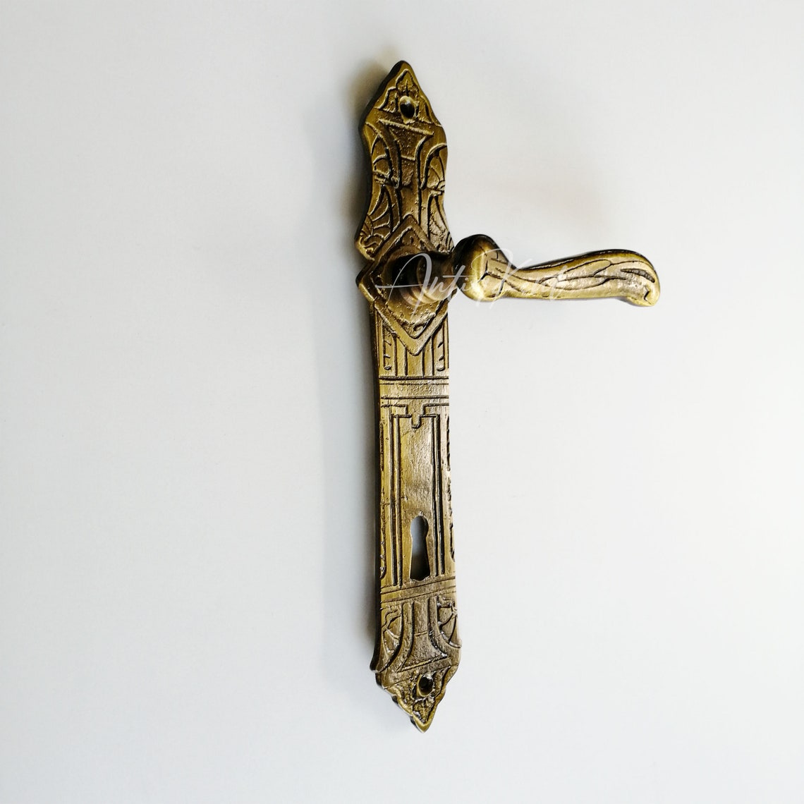 Antique Brass French Door Handles Rococo Style Door Handles Etsy