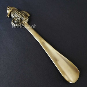 Seahorse Figured Shoehorn, Durable Unbreakable Cast Brass Shoehorn, Handmade Gift for Everyone