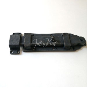 Sliding Door Lock, Garden Gate - Barn Door - Cabin Gate Latch Lock, Cast Brass Sliding Door Latch Lock, Antique Brass Barn Bolt Latch