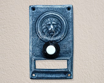 Vintage Style Solid Brass Doorbell with Name Tag