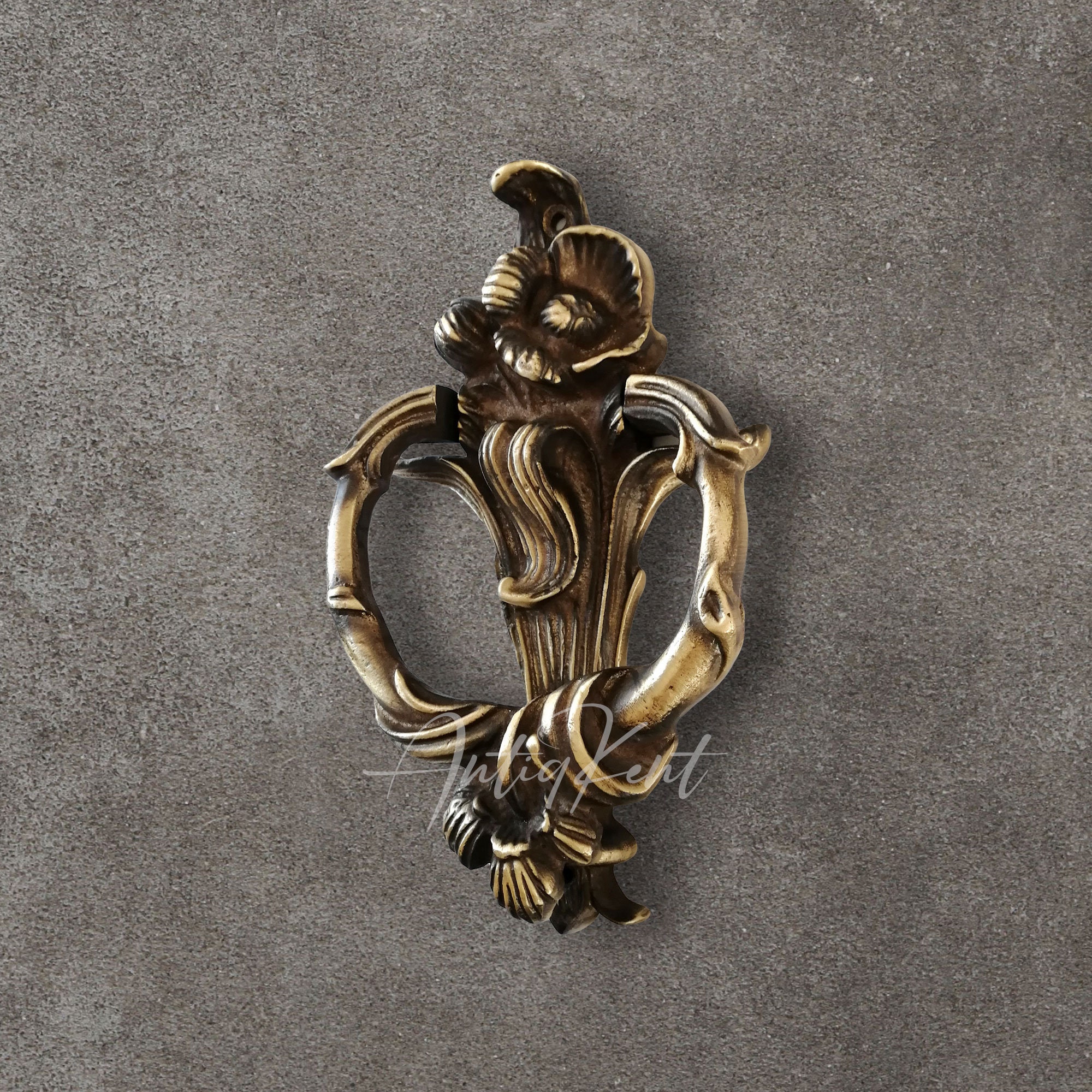 Flower Door Knocker Decorative Door Knocker Handmade Brass Etsy