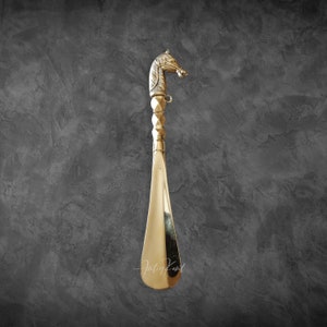 Vintage Style Shoehorn, Cast Brass Horse Figured Shoehorn, Home Decor, Home Gift