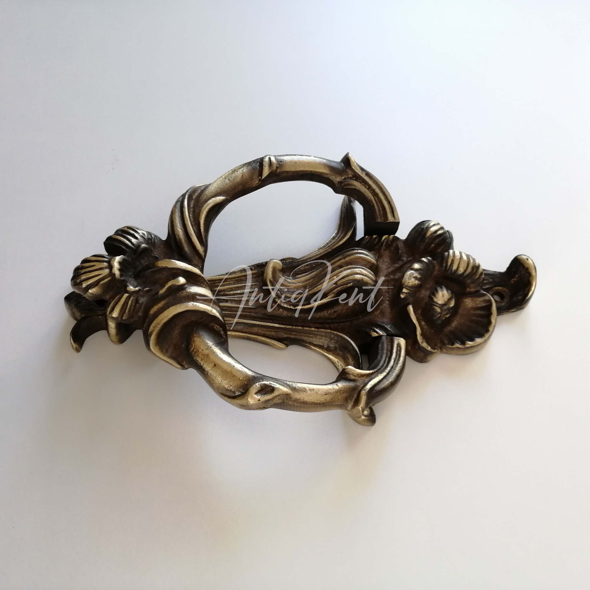 Flower Door Knocker Decorative Door Knocker Handmade Brass Etsy