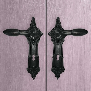Vintage Style French Door Handle, Cast Brass Door Handle, Unique Door Handle, Exterior Door Handle, Interior Door Handle
