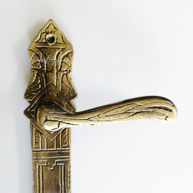 Antique Brass French Door Handles Rococo Style Door Handles Etsy