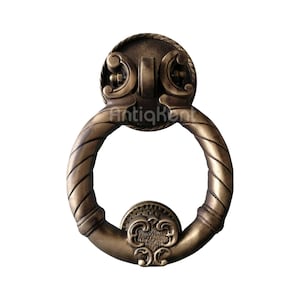 X-Large Door Knocker, Antique Brass Door Knocker, Vintage Style Unique Door Knocker, House Gift, Heavy Solid Brass Door Knocker 3.30 Lbs