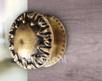 Fausse poignée de porte, style vintage, laiton coulé fait main