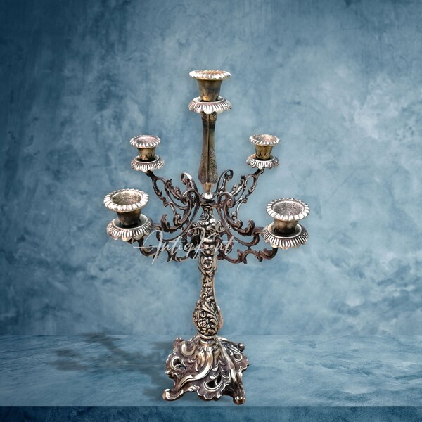 Antique Brass Candelabra Etsy