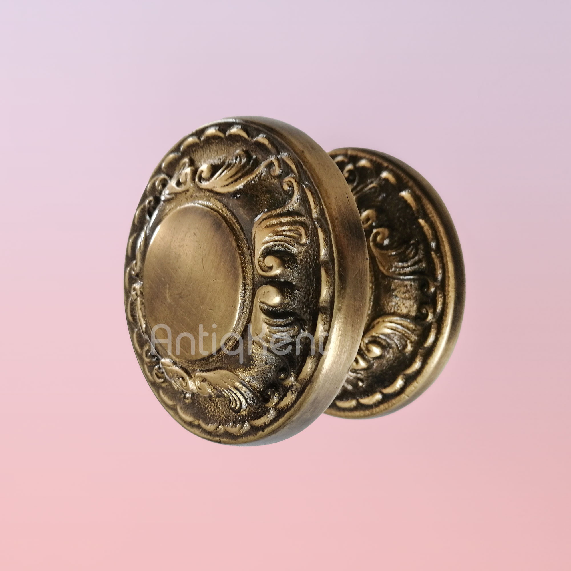 Cast Brass Exterior and Interior Door Knob, Vintage Style Door Knob, Handmade Antique Brass Door ...