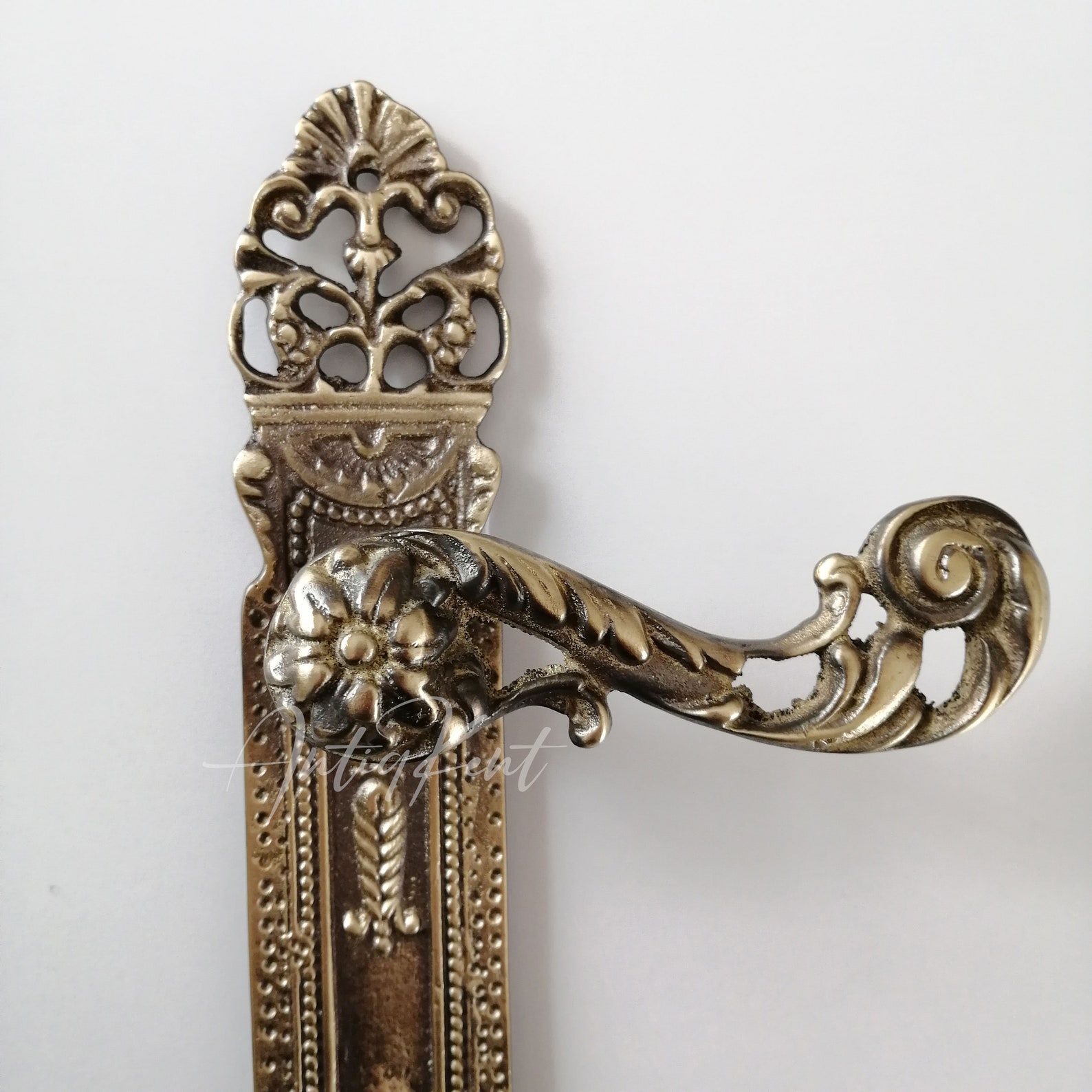 Vintage Style Door Handles Antique Brass French Door Handles Etsy