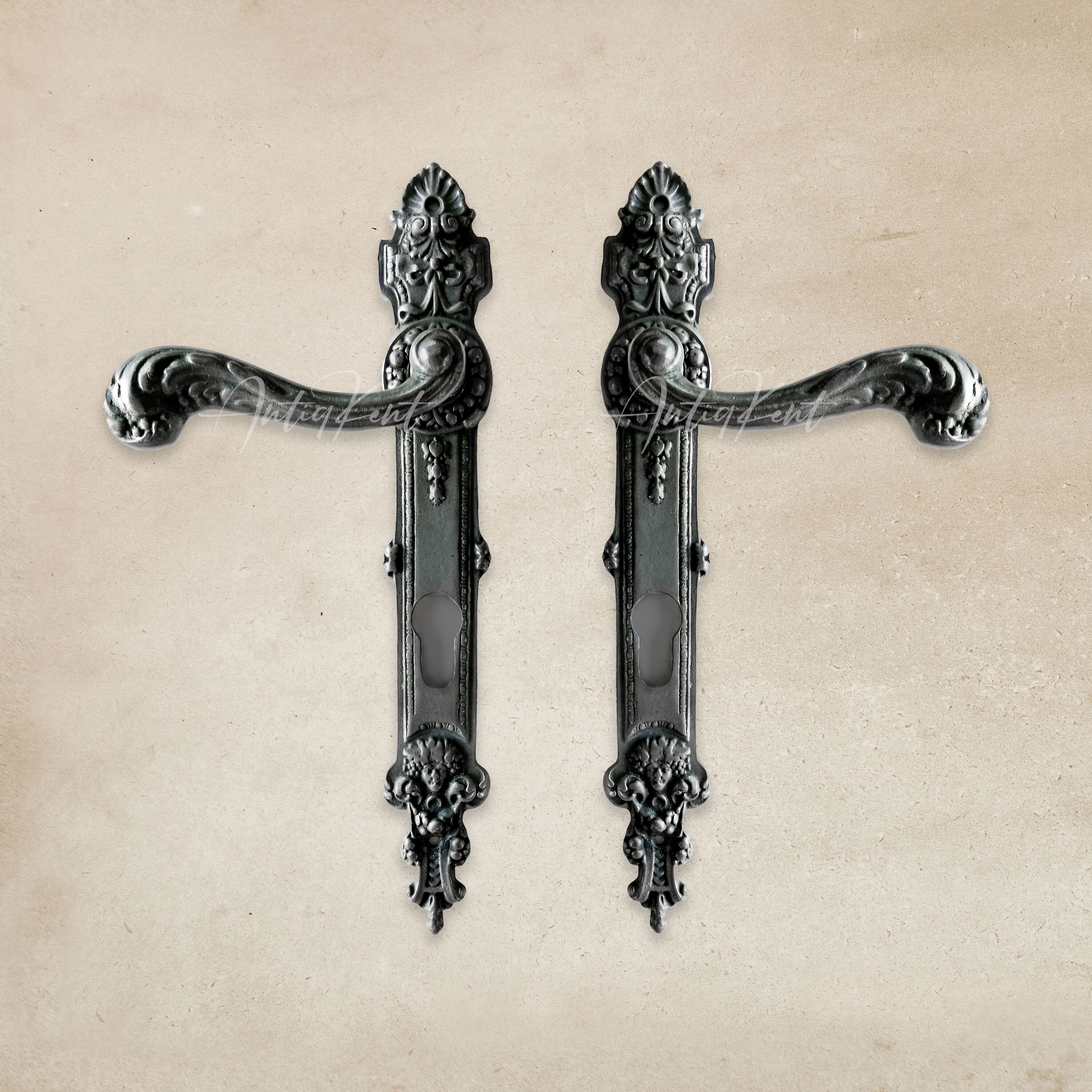 Vintage Style Door Handles Antique Brass French Door Handles Etsy