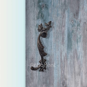 Vintage Style Door Pull Handle, Antique Brass Door Pulls, Handmade Door Pull Handle, Decorative Pulls, Door Hardware