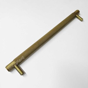 Tirador moleteado para cajón, tirador para armario de cocina, tiradores para muebles vintage, tirador para armario, tirador para tocador de latón macizo.