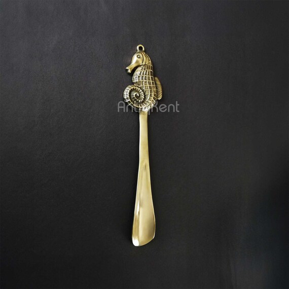 タツノオトシゴの靴べら、丈夫で壊れない鋳造真鍮製靴べら - Etsy 日本