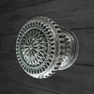 Door Knob, Vintage Style Silver Color Exterior Door Handle, Antique Cast Brass Door Knob, Interior Door Knob, Dummy Door Knob, Door Hardware