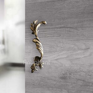 Door Pull Handle, Cast Brass Door Pull Handle, Door Hardware, Door Knob