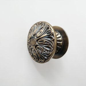 Door Knob, Vintage Style Dummy Door Knob, Antique Cast Brass Handmade Door Knob, Ornate Door Pull Handle, Door Hardware, Door Hardware