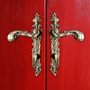 Vintage door handle, antique brass door lever, handmade lever, rustic door handles, decorative door ornament, handles for antique dooors, antique door hardware, door decore, home decoration, door accessory,  internal doors, french doors