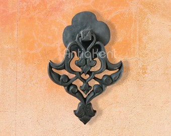 Floral Door Knocker | Vintage Style Door Hardware | Handmade Sand Cast Brass